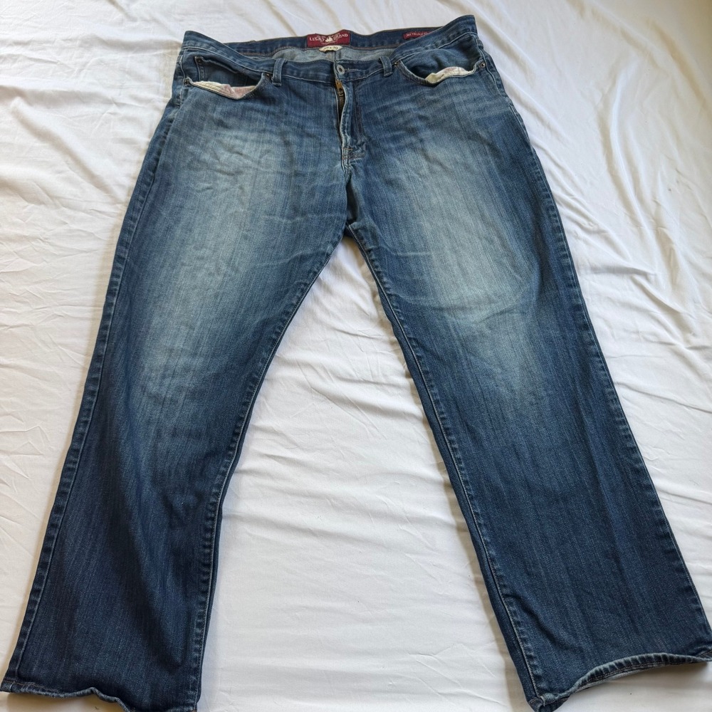Lucky Brand 361 Vintage Straight Jeans Mens 38x30 Medium Wash Blue Denim Pants